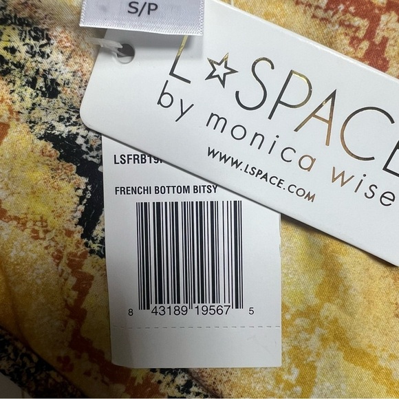 L*Space | Frenchi High Waist Bitsy Bikini Bottom In Snakeskin Print | S - Picture 5 of 7